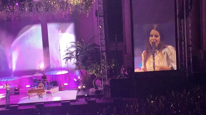 Lana Del Rey performing “Off To The Races” during the second half of the October 6, 2019, concert at The Greek Theatre in Berkeley, CA.