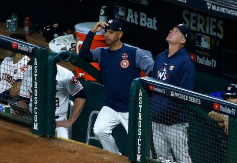 Astros coach Alex Cora and manager AJ Hinch have been implicated in the Astros sign stealing scandal.
