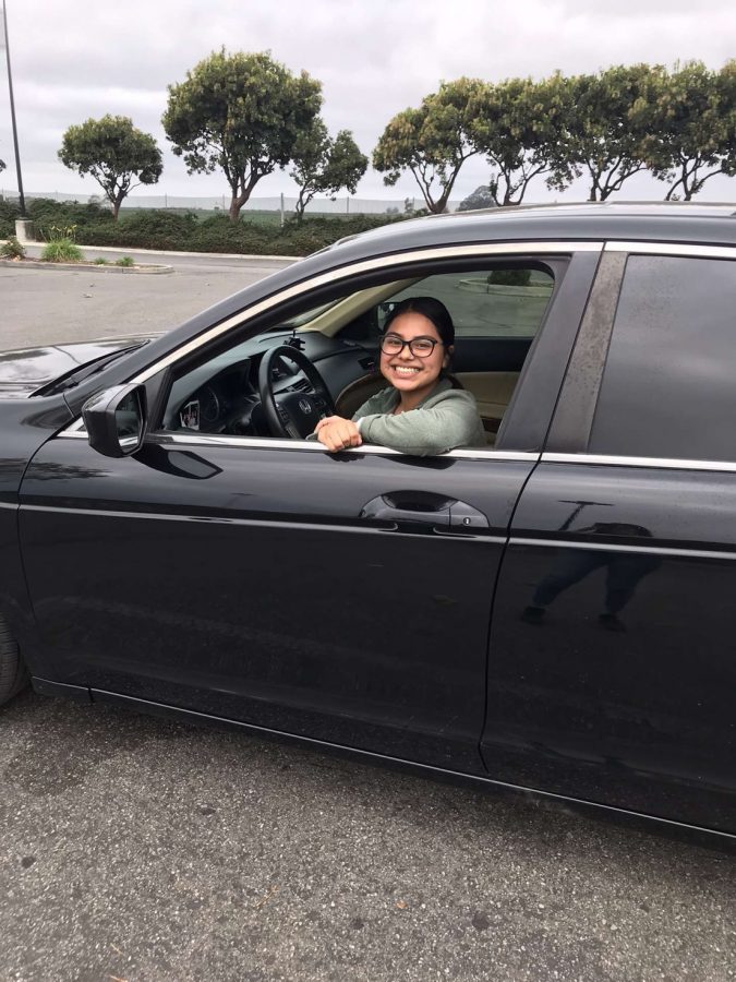 Senior Michelle Mora always picture ready anytime she’s showing off her nice ride. “I’ll like you to meet mi Paloma Negra,” said Mora. 
