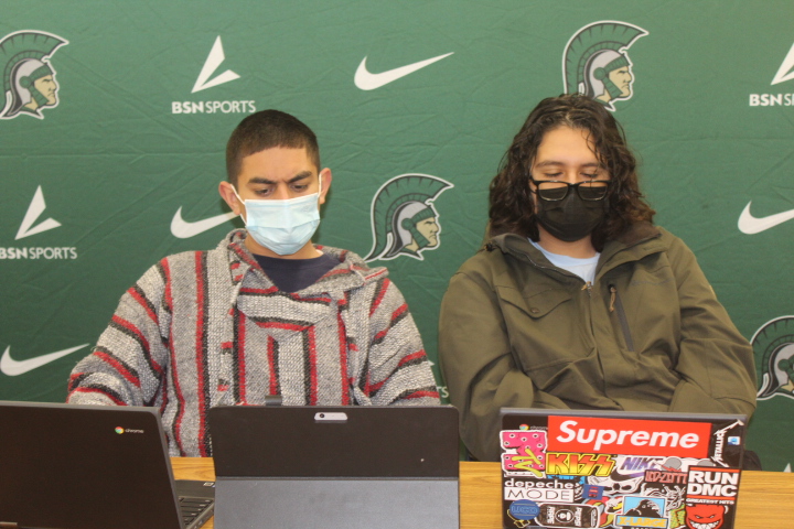 Announcements kick off Wednesday morning, December 15th, with senior Diego Puga and junior Roco Contreras. They introduced the sports results and the day’s forecast. “I tend not to go in the script as much and try to improvise while I go through the announcements,” said Puga.