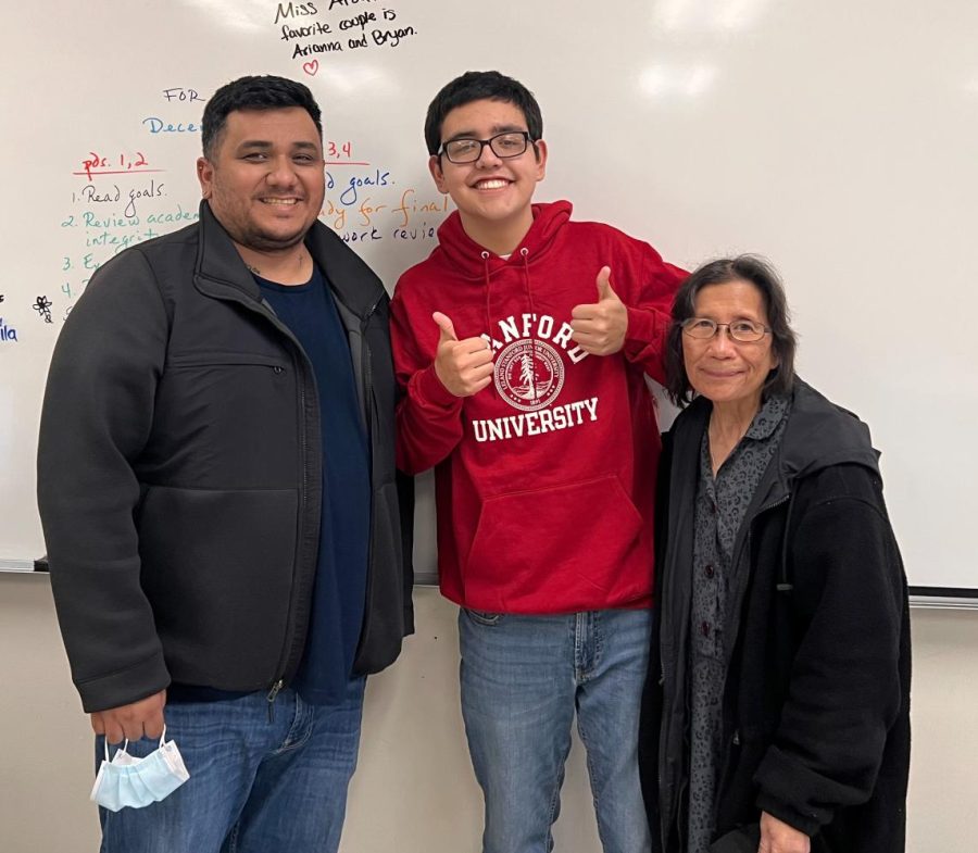 Juan Ledesma and Jane Albano, my freshman Math and English teachers have supported me from the beginning. They had been anticipating the news for nearly four years after I made my declaration of wanting to attend Stanford to them in ninth grade. When I submitted my application and opened up my acceptance (both in Ms. Albano’s room), she and Mr. Ledesma were among the first to know.  