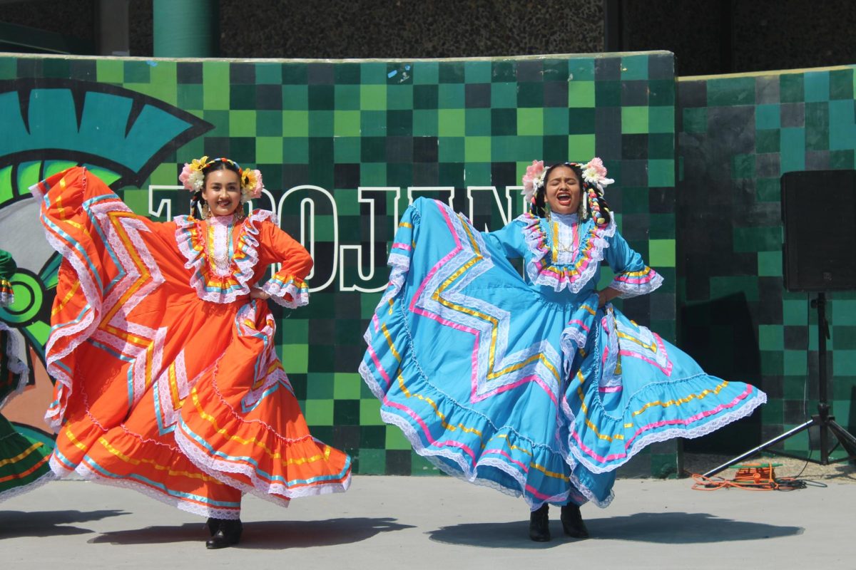 Performing at lunch on Sep 15, 2023, Valerie Tena and I dance Jalisco for Mexican Independence Day. Baile and performing makes me feel empowered and confident. Getting to show off my Mexican culture makes me immensely proud.