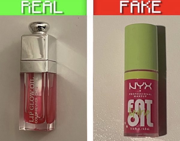Dior Lip Oil ($38) on the left, NYX Fat Oil ($9) on the right, a “dupe” of the Dior. Both formulas are rather similar despite the NYX feeling thinner and the Dior feeling thicker, with a minty, plumping effect that the NYX just doesn’t have. The NYX applicator is stiff and cheap while the Dior is flexible and luxurious.
