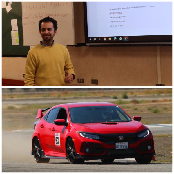 New NGS2 teacher Isael Aguirre doesnt race through his lessons, but he does enjoy racing his Honda Civic Type R at either Thunderhill or Buttonwillow Raceway.
