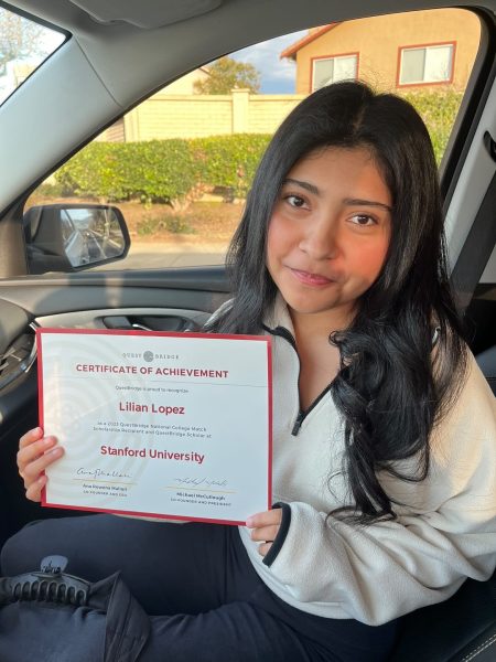 Thanks to her work ethic and applying, and receiving, the  QuestBridge scholarship, senior  Lilian Lopez was accepted to Stanford University on a full-ride scholarship. “I would tell people interested in this program to start early and be able to connect different aspects of themselves in the application,” Lopez said. 
