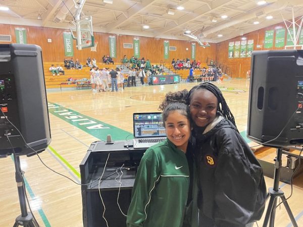 The DJ Club provided music for basketball games this season. The experience was positive for those in attendance and the DJs - junior Carmelina Esquivias and senior Jordan Smith. “Being a part of the DJ club was really fun and a great way to get outside of my comfort zone while also having fun with my friends,” senior Jordan Smith said.
