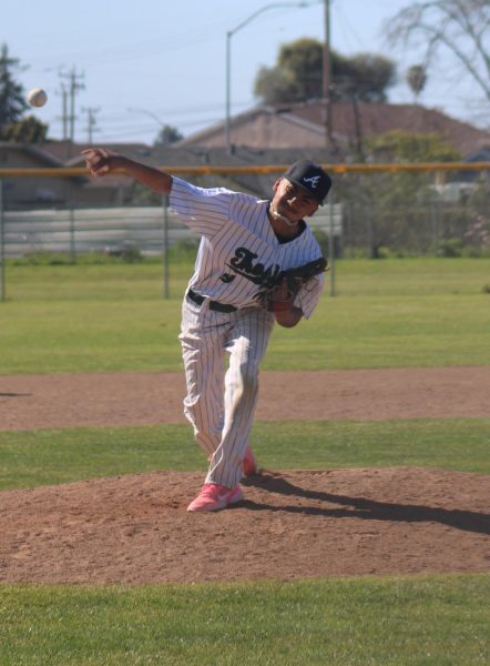 During
a slugfest against Pacific Grove,
freshman Julian Valadez took to the
mound to show off what he’s got.
Unfortunately, the Trojans lost 5-4
to the Breakers. It feels good being
a freshman on varsity, Valadez
said. I feel very accomplished.