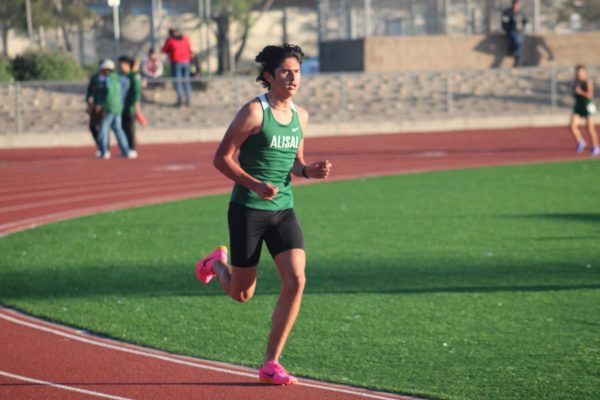In the 3200m, sophomore
Fernando Herrera finished 1st
against Alvarez with a season
best time of 10:23.40. My goal
for this season is to make the
CCS finals for the 3200,
Herrera said.
