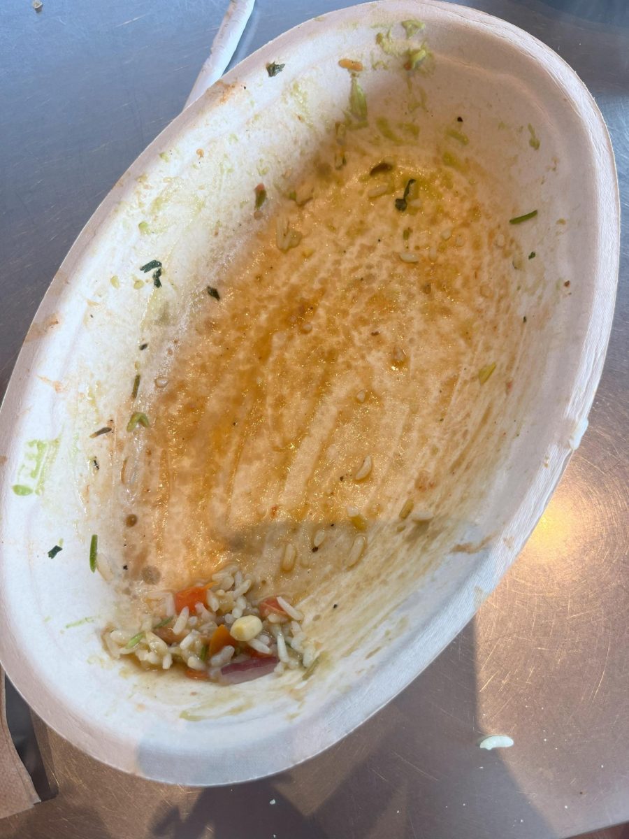 This was the aftermath of the very first bowl of Chipotle that I ate which consisted of white rice, pinto beans, guacamole, pico, corn, lettuce, fajitas veggies, and tomatillo green salsa. I didn’t finish all of it because I wanted to save the rest for later as clearly pictured above. #notgreedy