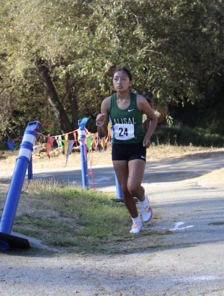 During Center Meet 3 at Pinto Lake County Park on October 17th, sophomore Yaretzi Cornelio finished first with a time of 18:29. “Leading the girls to victory felt good. We won our first Center meet which was very important to us,” Cornelio said, “The reason why is because it gives us a better chance at winning the league.” 