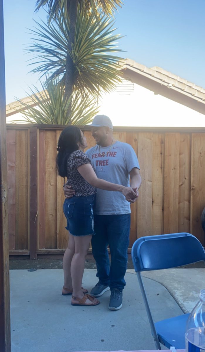 My parents dancing to a romantic song for their 20th anniversary. My dad being from Mexico and my mom from Honduras, has shown me how my family comes from a mix of heritage and is something I enjoy exploring.