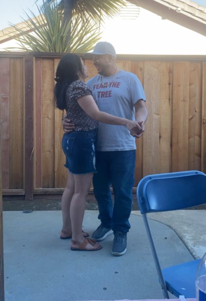 My parents dancing to a romantic song for their 20th anniversary. My dad being from Mexico and my mom from Honduras, has shown me how my family comes from a mix of heritage and is something I enjoy exploring.