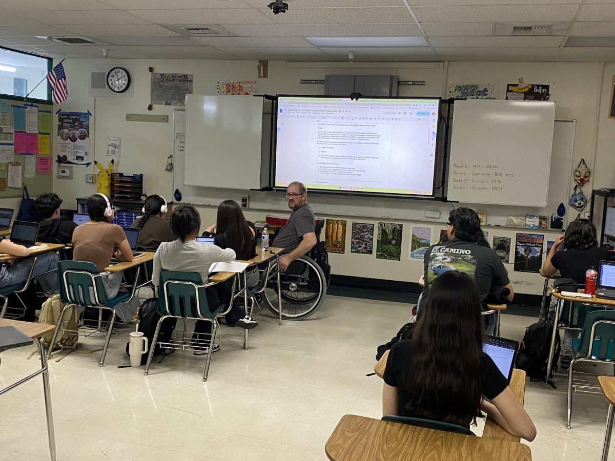 Mr. Ashby with his 5th period class. “It's not a hard subject, it's a lot of work. As long as you are not behind you should succeed on the class and exam,” he said.