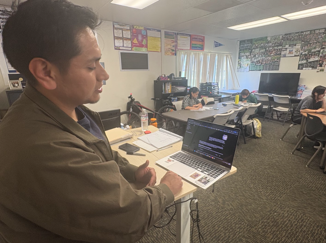 Math teacher Hector Rojas opens up Gemini to showcase its potential. He uses AI as an assistant to help with freeing up time and giving new perspectives to himself and his students. “Sometimes there’s a challenge from coming up with different questions that work out, make sense, and are a similar difficulty, which all takes up time,” he said. For Rojas, he feels as long as AI is helping his students, it can be beneficial for them, as long as they weren’t letting it do the work for them.  